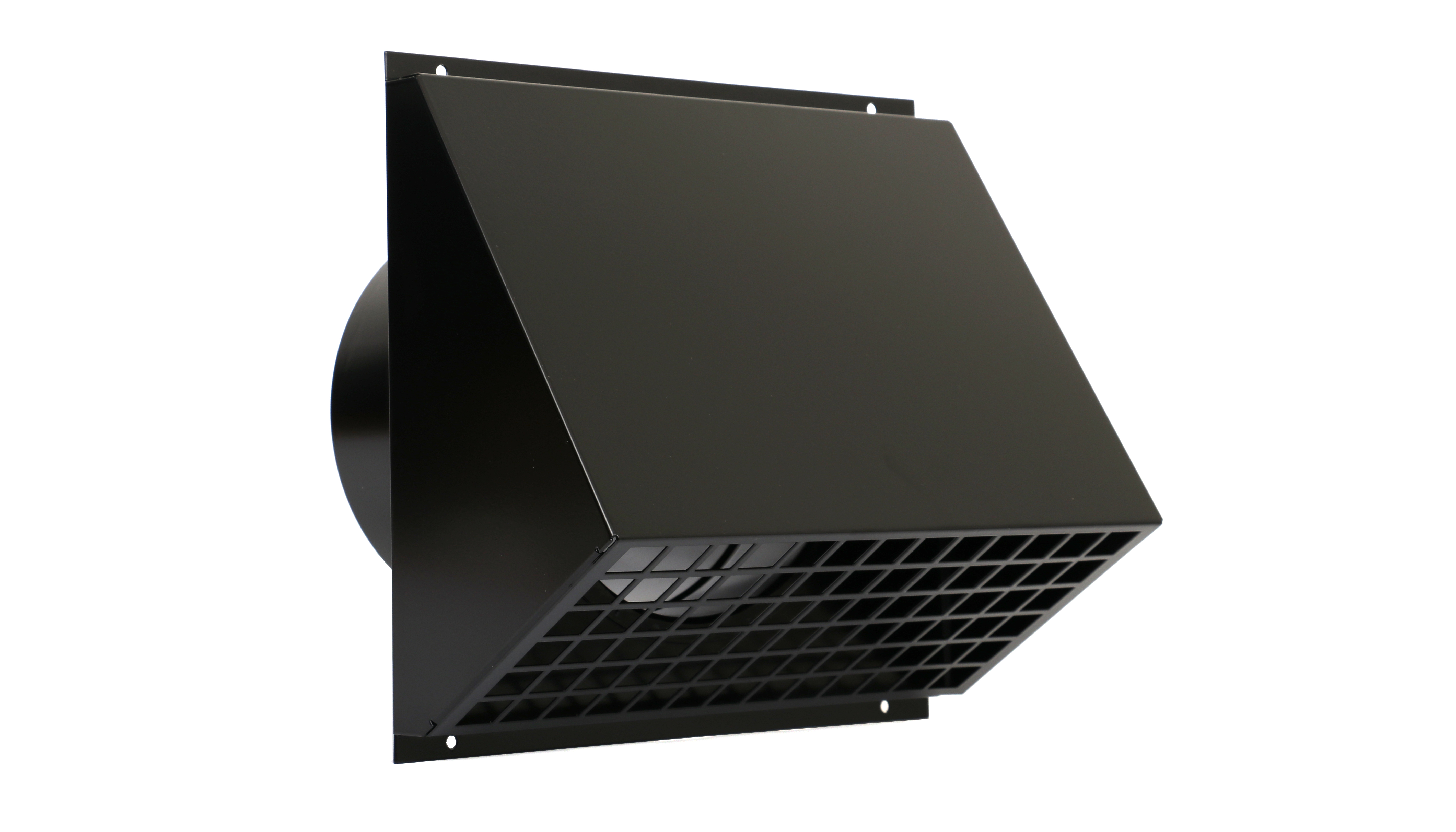 3007000311 Geveldoorvoer Ø200 Alu RAL9005 zwart